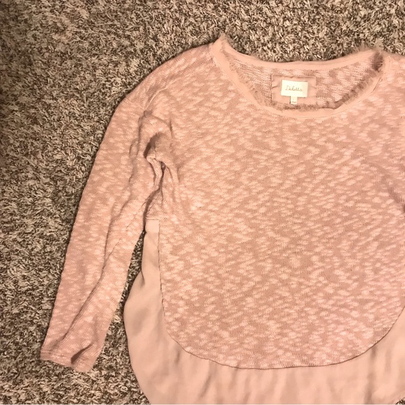 Anthropologie Deletta Blush Pink Lightweight Nubby Sweater - Picture 3 of 13